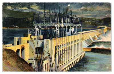 #ad Postcard: CONOWINGO HYDRO ELECTRIC DEVELOPMENT PHILADELPHIA ELECTRIC $3.19