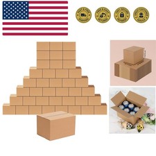 40 Pack 8x6x6 inches Shipping Boxes Corrugated Cardboard Boxes for Packing, M...