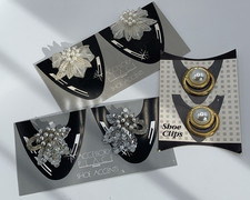 Vintage Shoe Clips Jewelry Accessories Lot of 3 Prom Formal