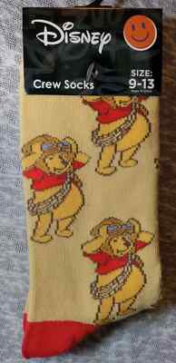 DISNEY WINNIE THE POOH CREW SOCKS 9-13
