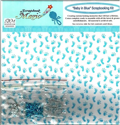 Paper Baby Kit Baby Boy Newborn Paper Piecing Page Kit Directions Paper Beads Die-Cut ...