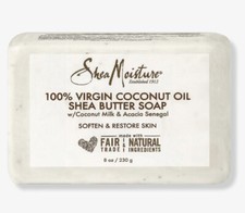 Shea Moisture 100 Virgin Coconut Oil Coconut Milk  Acacia Senegal 8oz Bar Soap
