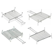 GRATICOLA GRIGLIA DOPPIA DA PESCE VERDURE CARNE ACCIAIO CON PIEDI PER BBQ