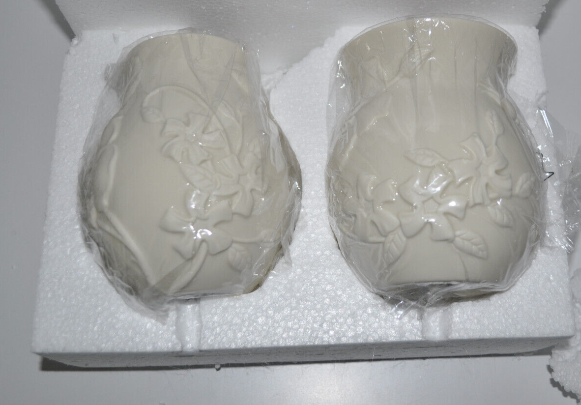 NIB LENOX Set of 2 Floral Fields Posey Vases - 4.5 in. High