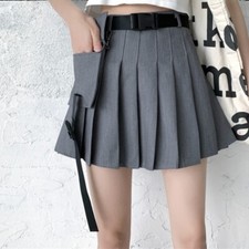 Punk Lady Girls Cargo Skirts Vintage Pocket Pleated Japanese Gothic Frill Sweet