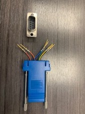 DB9-Male to RJ45 8 wire RS232 Modular Adapter Blue
