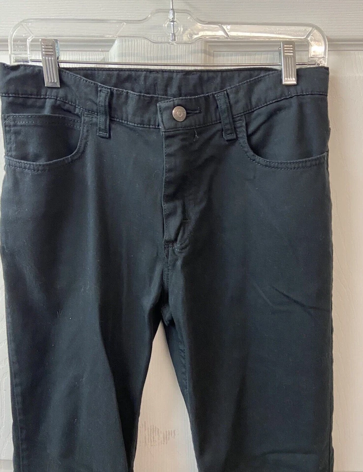 Pantalones Wrangler Niñas Talla 16 Regular Negro Lona Chino Pierna Recta Lavado Oscuro Foto 2 de 4