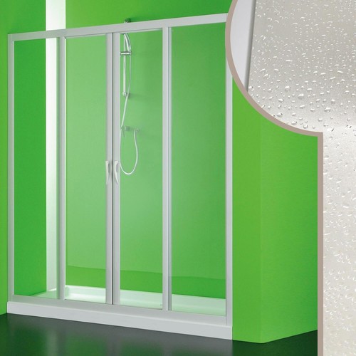 Decorspace Nischendusche Aus Acryl 110x190 Cm – Seitenöffnung, Reduzierbar, Mit PVC-Profilen, Made In Italy