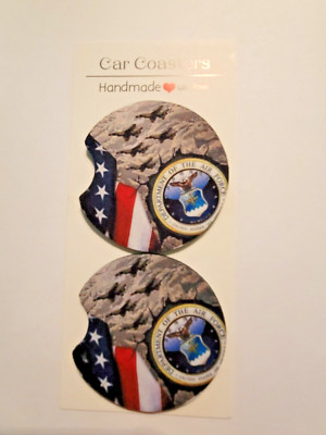 United States Air Force USAF Neoprene Car Coasters Set of 2 FREE ...