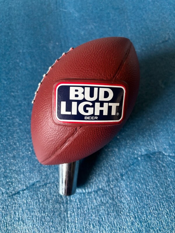 RARE SWEET VINTAGE BUD LIGHT BEER PIGSKIN FOOTBALL FIGURAL TAP HANDLE MISSOURI