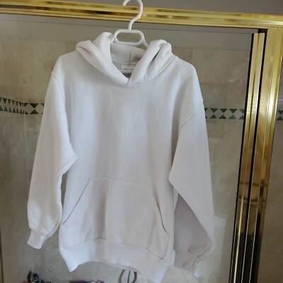 Hanes Comfort Blend Eco Smart WHITE Pullover Hoodie Size Youth Medium 10/12