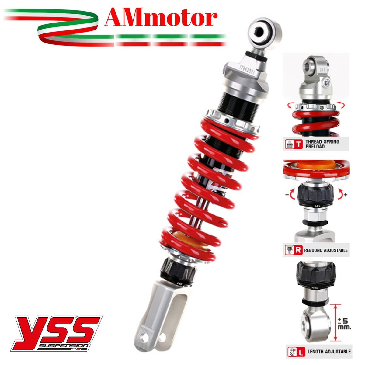 Stoßdämpfer Suzuki Burgman 400 k7 2011 Yss Suspension Shock