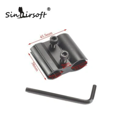 SINAIRSOFT Pistola de rifle universal 11-25 mm Clip montaje en cañón láser antorcha mira abrazadera de linterna
