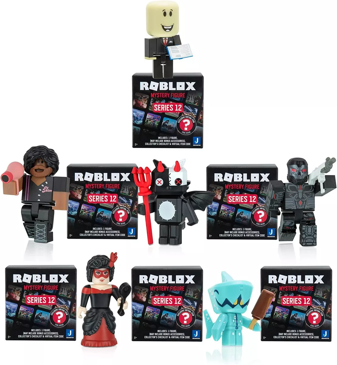 Roblox Action Figure Mystery Blind Box, 24-Pack - Series 12 - Mix & Match  Collectible Minifigures & Accessories w/Exclusive Virtual Item Code - Gift  & Party Favor Set for Kids - 8+ 