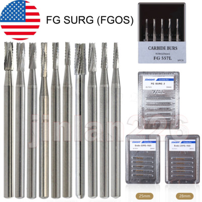 Dental Burs Carbide Surgical High Speed FG SURG 556 557 557L 558 559 ...