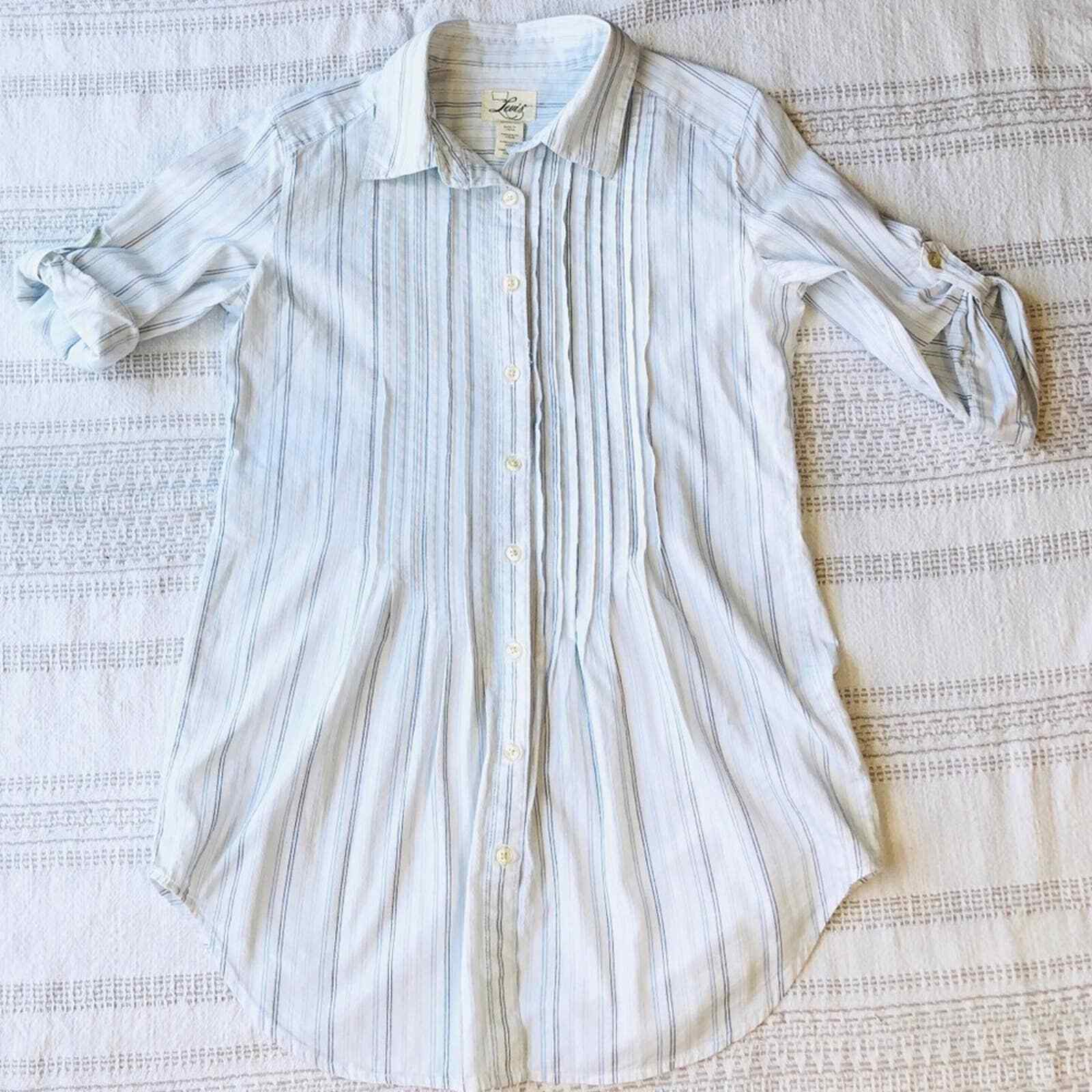 Levi’s button down top white size small - image 2