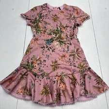 San Joy Pink Floral Open Back Dress Women’s Size Large