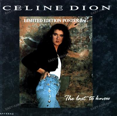 Céline Dion - The Last To Know 7in- poster bag (VG/VG) .