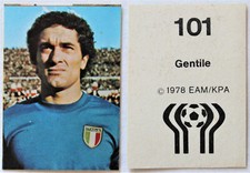 Americana Rookie Soccer Sticker Card #101 Claudio Gentile World Cup Argentina 78