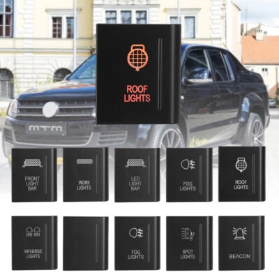 Amarok Push Switch A107R LED LIGHT BAR RIGHT on-off LED Amber/Red 12V 3A For