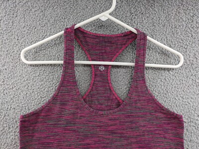 29専用 Lululemon Racerback Tank Top Womens Pink Multi Colored Striped sz