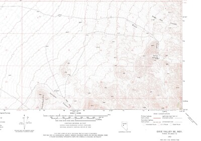 Dixie Valley SE, Nevada 1972 Vintage USGS Topo Map 7.5 Quadrangle Topographic
