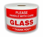 3x5 Please Glass Thank You Adhesive Ship Fragile Labels 1 Roll of 300 Labels