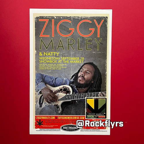 ZIGGY MARLEY 2011 Original 11x17 Promo Concert Street Poster. Seattle WA