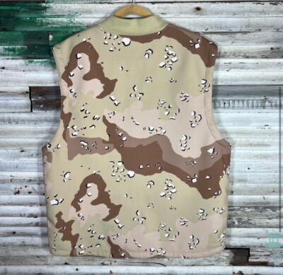 SUPREME WINDSTOPPER WORK VEST XL CHOCOLATE CHIP CAMO FW22 | eBay