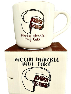 MOCHA MARBLE MUG CAKE - RECIPEASE MUGS by About Face - 15.5 OZ- 2016- BRAND NEW!