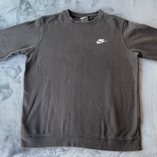 Nike Vintage Long Sleeve Pullover Black Logo Sweatshirt Medium