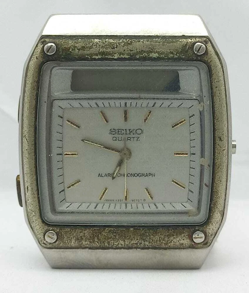 Grusom F.Kr. Landsdækkende Seiko Quartz H357-5040 Ana Digi Vintage Men's Watch For Parts NSR1077AZ2 |  eBay