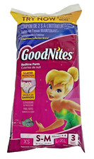 RARE Pack Vintage Fairies Tinker Bell Goodnites Pull ups Diapers S-M 4-8 3 Pack