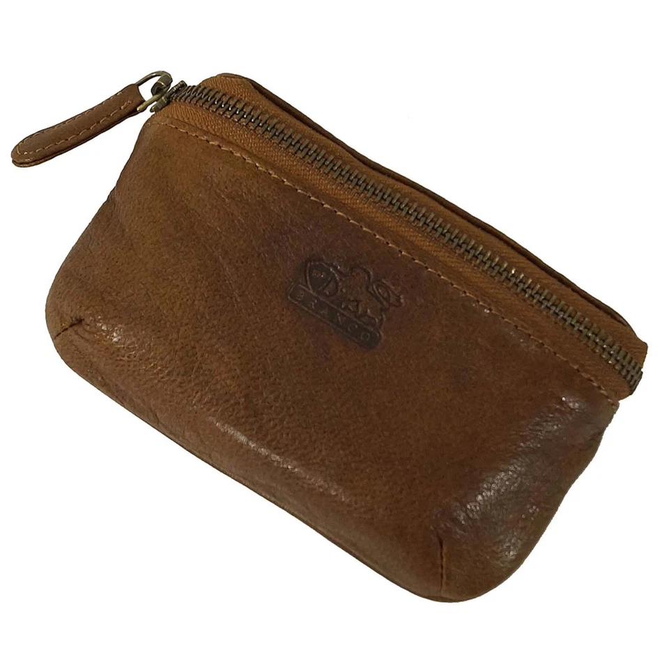 Branco kleine Gürteltasche Leder Bikertasche Hüfttasche Bauchtasch cognac 79411 - Bild 3 von 4