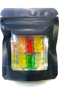 Mylar Black Packaging- Resealable Ziplock Pouch Packaging 25pk