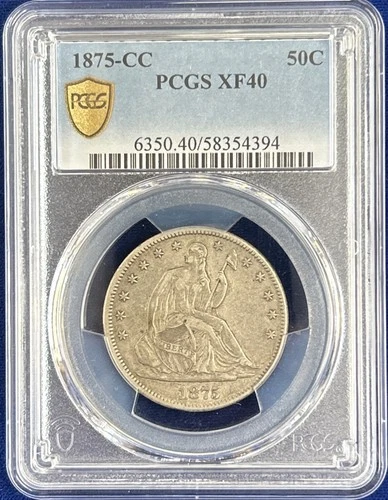 1875-CC Seated Liberty Half Dollar — photo from the most recent tracked eBay sale