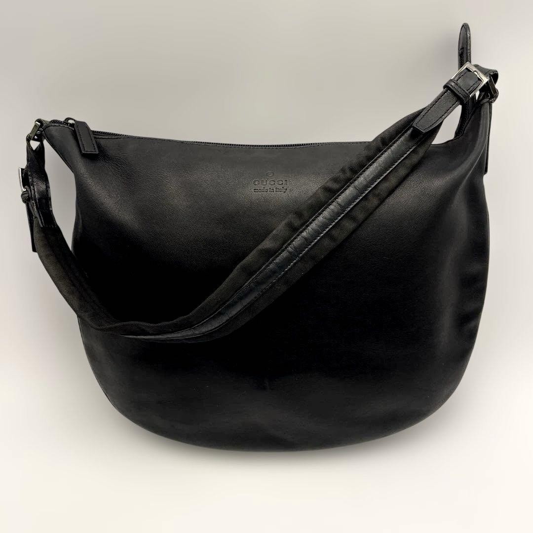 GUCCI Leather Tote Bag Black Simple Elegant  DDU