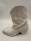 Vintage Frankoma Pottery Cowboy Boot #133 Wall Pocket Western Vase 7"