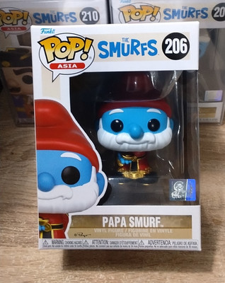 Funko Pop! Asia Schlümpfe - Papa Schlumpf im Popschutz Official Sticker #206 (B)