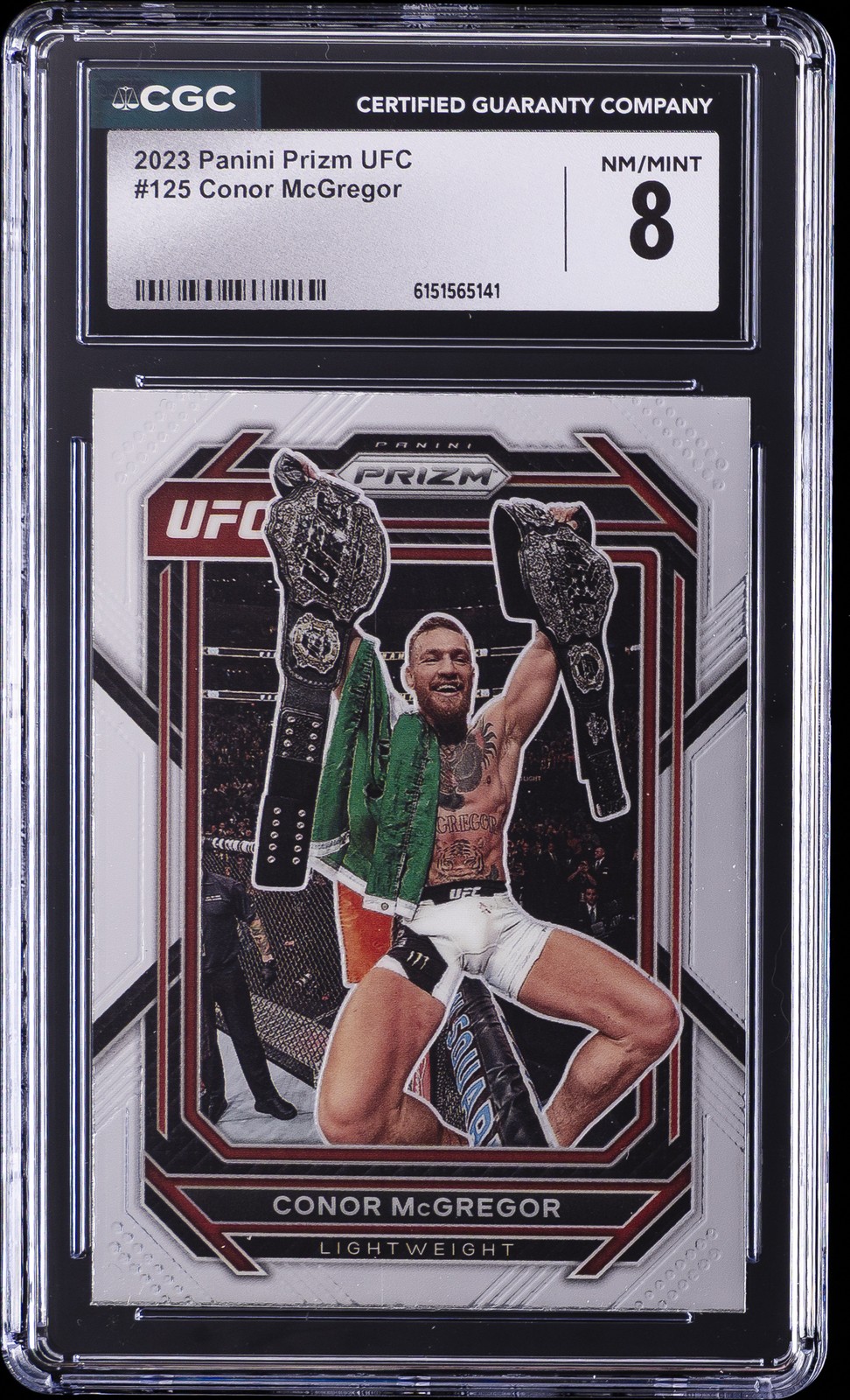 2023 PANINI PRIZM UFC #125 CONOR MCGREGOR CGC 8 view 1