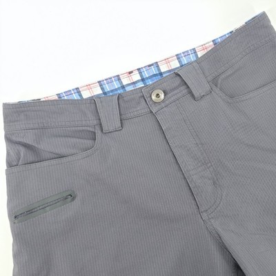Lululemon Cadence Commute Shorts Mens 34 Gray Pinstripe Cargo Utility Golf 10''