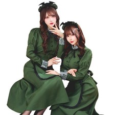 Halloween Cosplay Western-style Maid Lady Size M Green