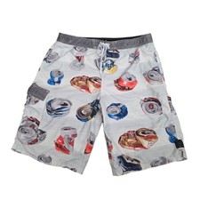 O'NEILL Men's Size 34 Board Shorts Swim Trunks Crushed Cans Beer Swim Surf