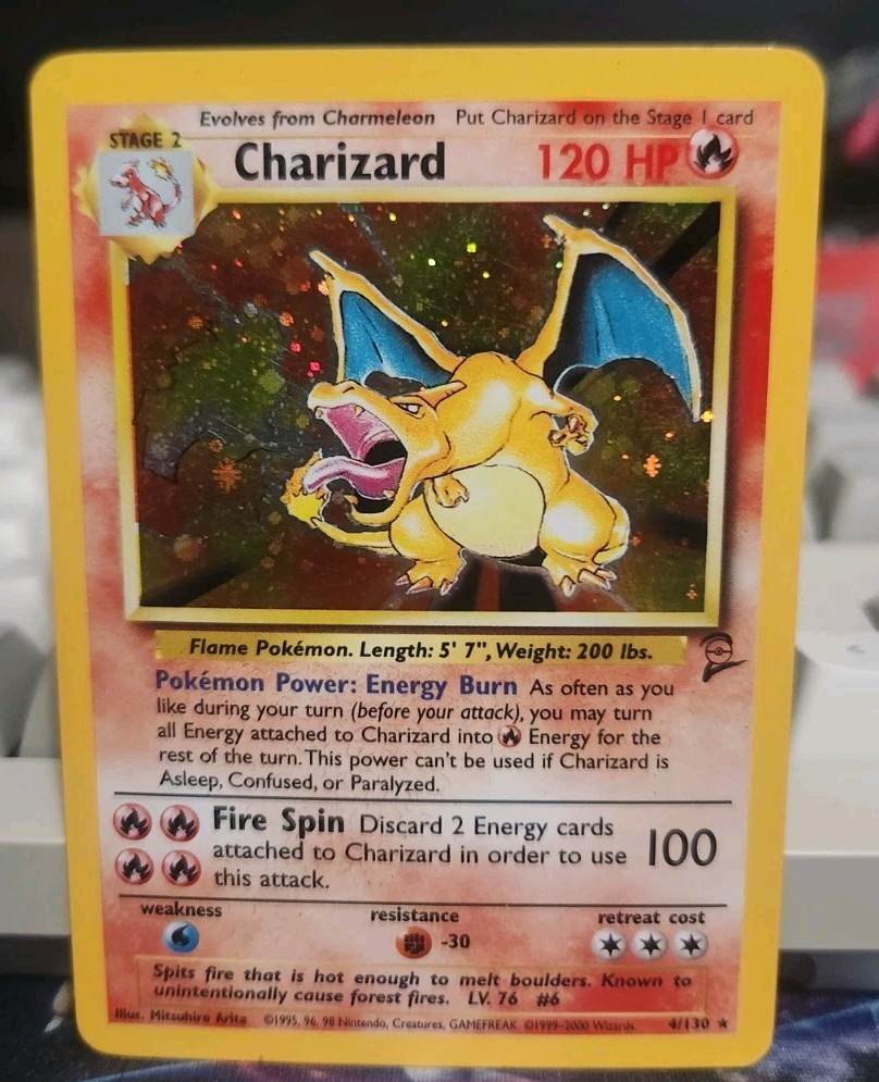 Pokemon Charizard Base Set 2 4/130 Holo Foil Rare TCG