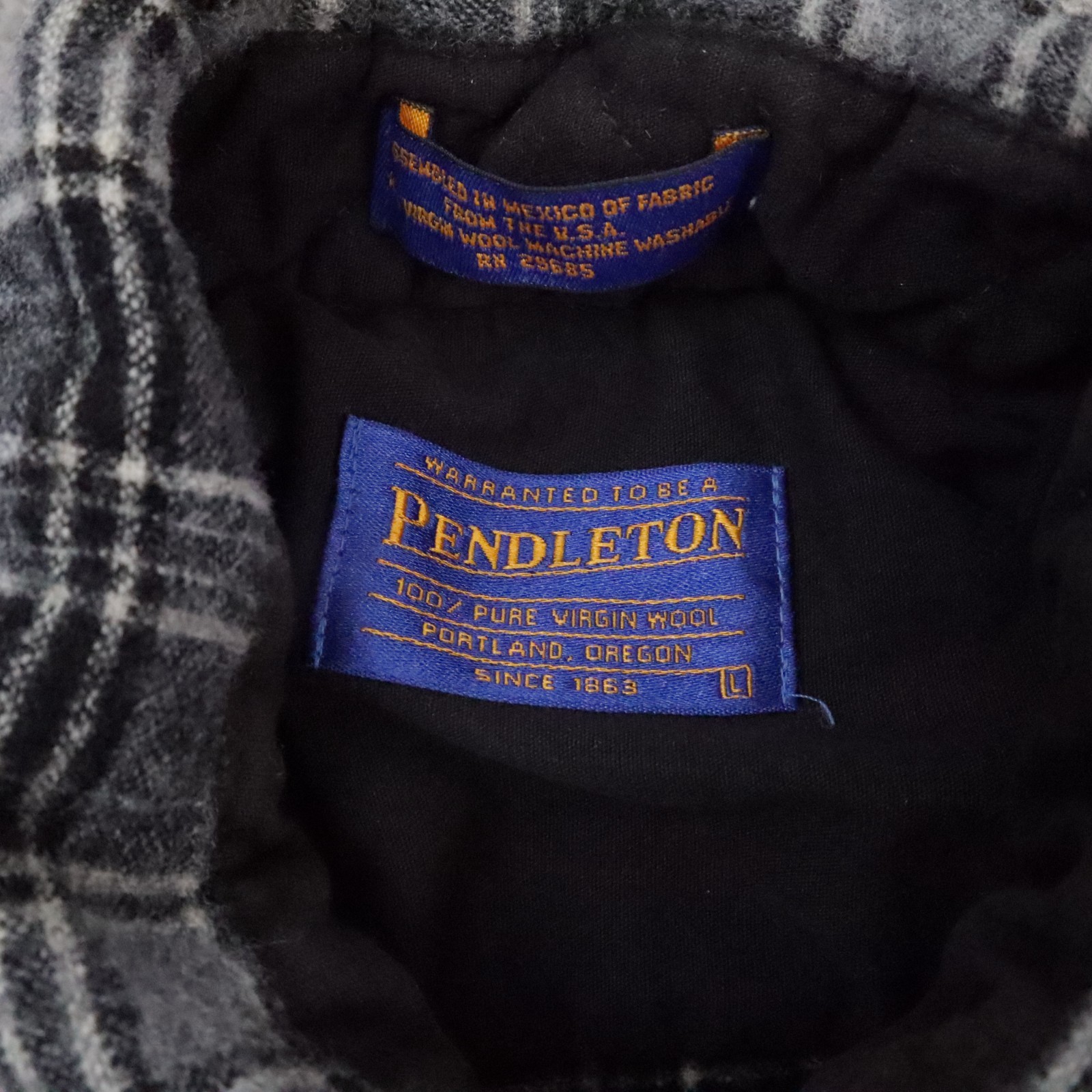 Pendleton Virgin Wool Large Gray Drummond Tartan … - image 8