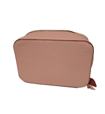 Trish McEvoy Makeup Planner Case Pink Pebbled Power of Makeup Zip Around