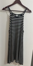 Old Navy Women's Spaghetti Strap Dress Black and White Striped Size XL