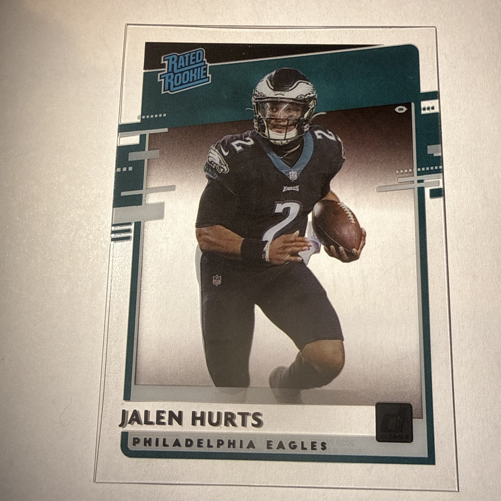 2020 Panini Chronicles - Clearly Donruss Rated Rookie Jalen Hurts #RR-JAH (RC)