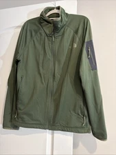 The North Face Men's Cedar Trail Grid Fleece Full-Zip Jacket in a sage green L