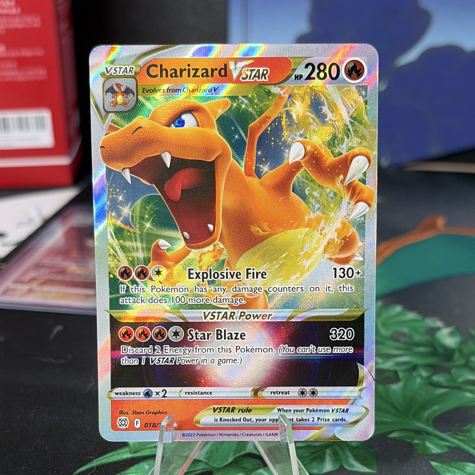 Charizard VSTAR NM Brilliant Stars 18 Ultra Rare Holo Pokemon TCG